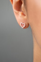 Heliophilia Silver Pendientes de Plata de Ley con Circón Multicolor